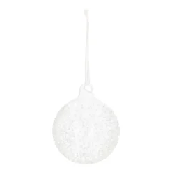 Glazen Kerstbal Met Spikkels | Transparant | 8 Cm