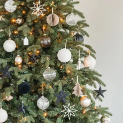 Glazen Kerstbal Met Spikkels | Transparant | 8 Cm