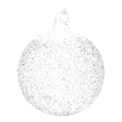 Glazen Kerstbal Met Spikkels | Transparant | 10 Cm