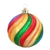 Glazen Kerstbal Regenboog | Swirl | 10 Cm