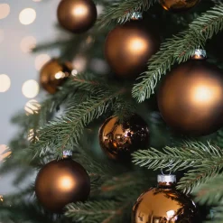 Glazen Kerstballen 44 St | Brons | 5-8 Cm | In Koffer