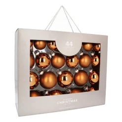 Glazen Kerstballen 44 St | Brons | 5-8 Cm | In Koffer