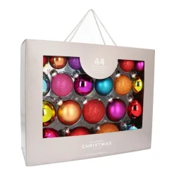 Glazen Kerstballen 44 St | Multi | 5-8 Cm | In Koffer
