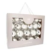 Glazen Kerstballen 44 St | Zilver | 5-8 Cm | In Koffer