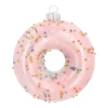 Glazen Kersthanger Donut | Roze | 10 Cm