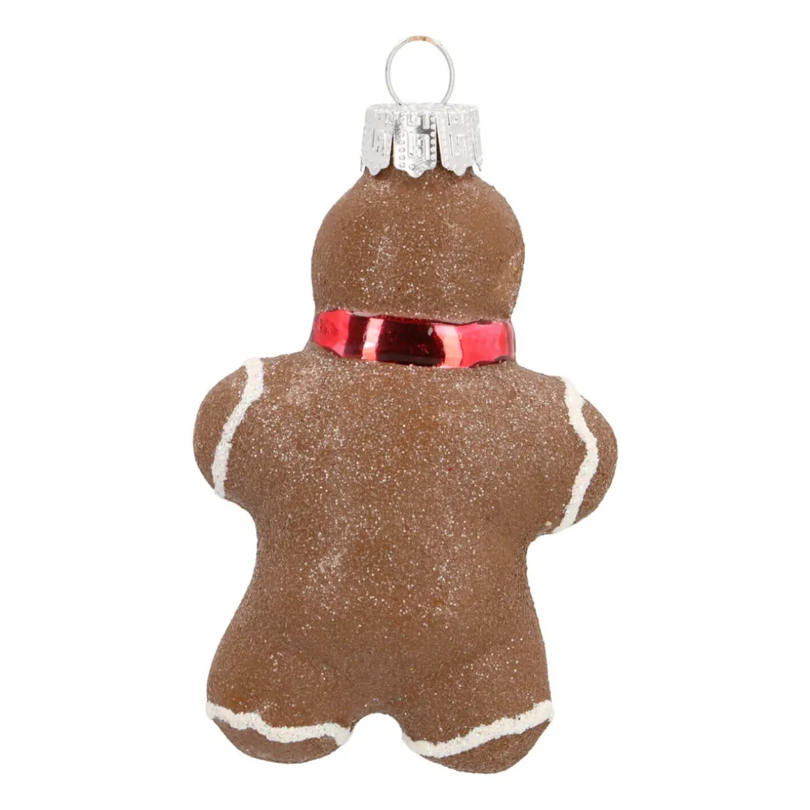 Glazen Kersthanger Peperkoekmannetje | Bruin | 8 Cm