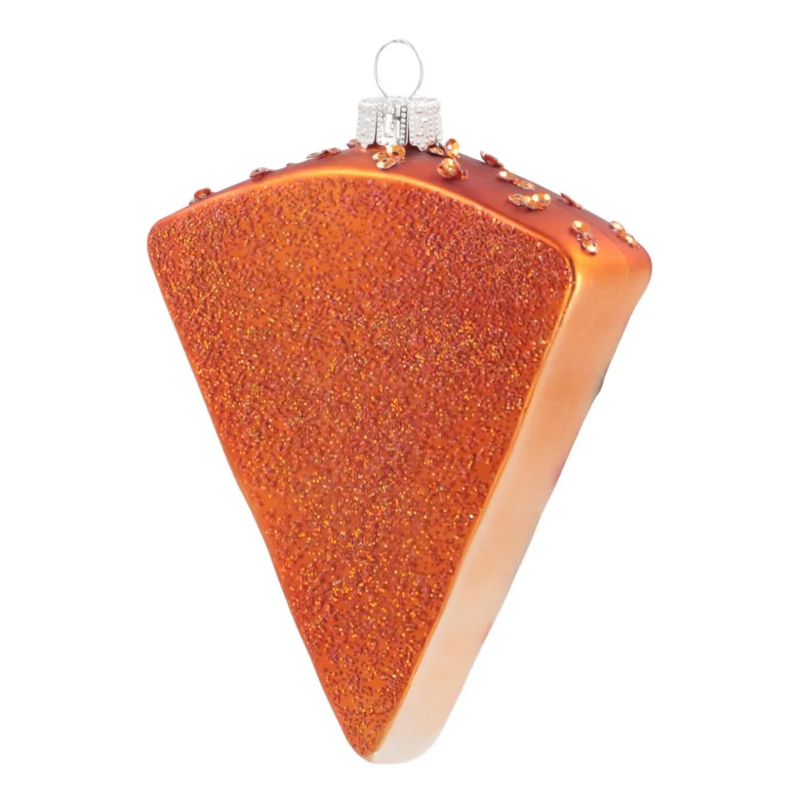 Glazen Kersthanger Pizza | Handgeschilderd | Multi | 11 Cm