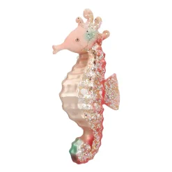 Glazen Kersthanger Zeepaardje | Roze | 13 Cm