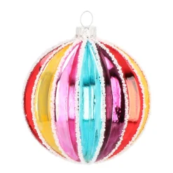 Glazen Regenboog Kerstbal | 8 Cm
