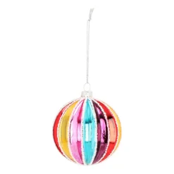 Glazen Regenboog Kerstbal | 8 Cm