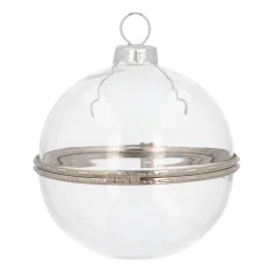 Glazen Transparante Zelf Vulbare Kerstbal 8cm