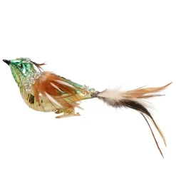 Glazen Vogel Op Clip | Handgeschilderd | Multi | 12 Cm