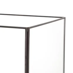 Glazen Windlicht Met Metalen Randen