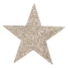 Glitter Kerstster 11cm Champagne