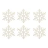 Glitter Sneeuwvlokken 10cm Wit 6 Stuks