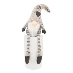 Gnoom Met Bungelbenen | Grijs | 37 Cm