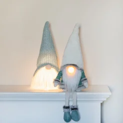 Gnoom Met LED Verlichte Neus | Grijs | 42 Cm