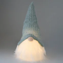 Gnoom Met LED Verlichte Neus | Grijs | 42 Cm