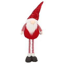 Gnoom Met Uitschuifbare Benen En Rode Paillettenmuts