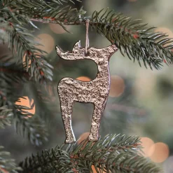 Gouden Aluminium Rendier Kersthanger