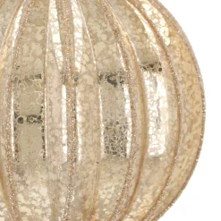 Gouden Craquelé Kerstbal Met Glitters