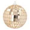 Gouden Disco Kerstbal Met Reflecterende Spiegeltjes