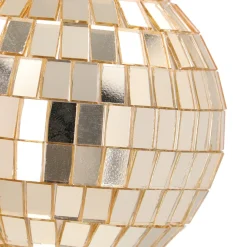 Gouden Disco Kerstbal Met Reflecterende Spiegeltjes