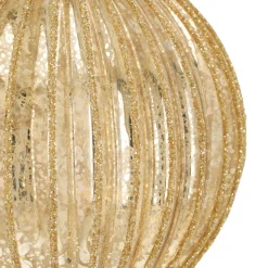 Gouden Kerstbal Met Glitters En Craquelé