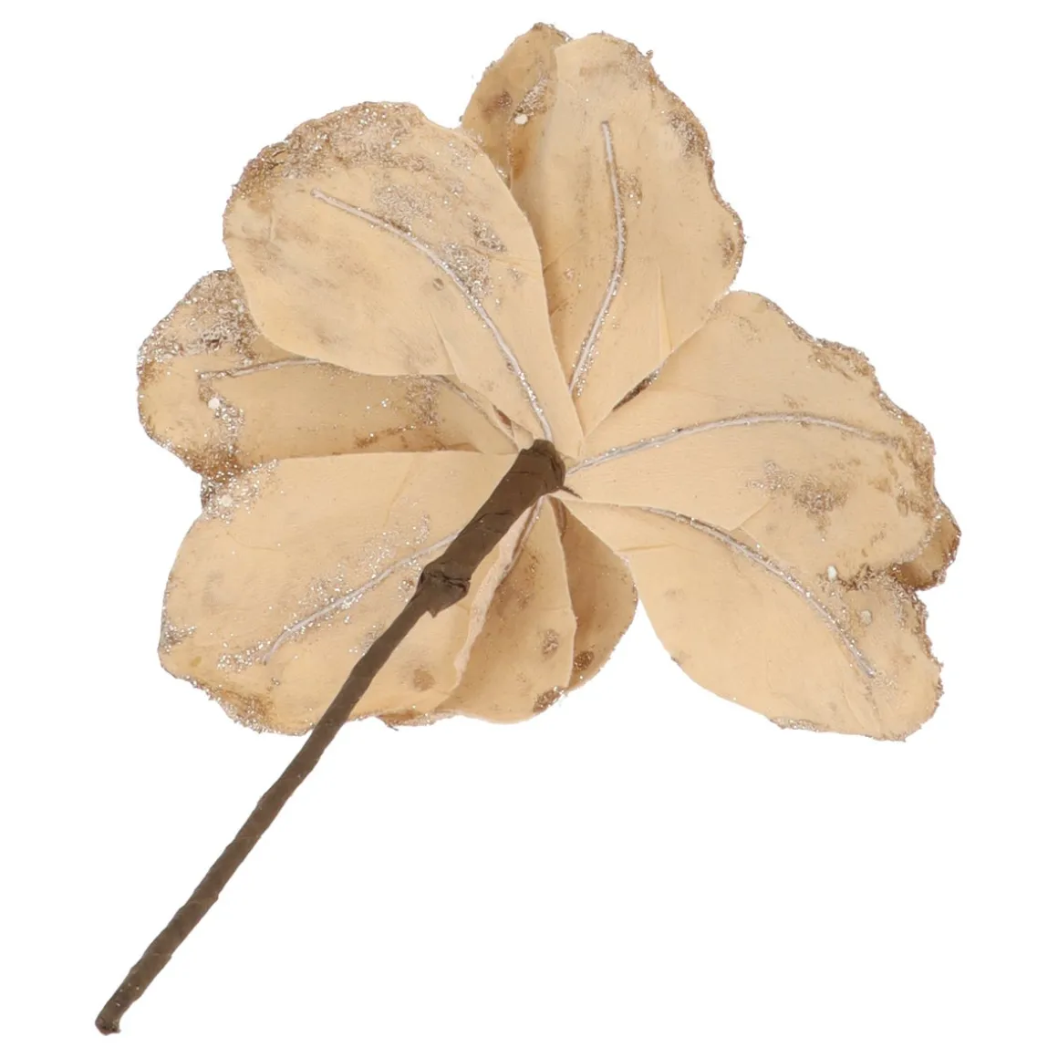 Gouden Magnolia Steekbloem Met Glitters