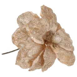 Gouden Magnolia Steekbloem Met Glitters
