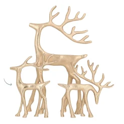 Gouden Rendier Met Kop Omhoog