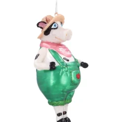 Grappige Koe Kersthanger Voor Boerderijthema