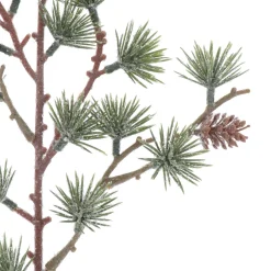 Groene Dennentak Met Frost Look En Dennenappeltjes