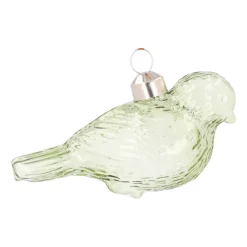 Groene Glazen Vogel Kersthanger