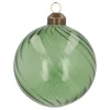 Groene Kerstbal Met Natuurlijke Swirls