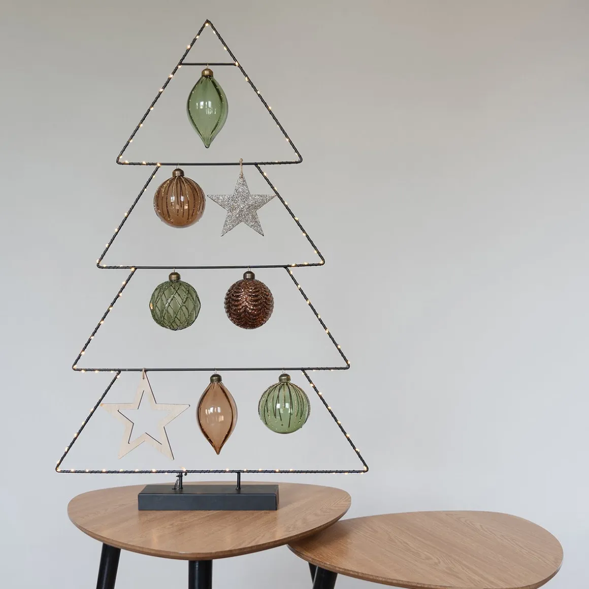 Groene Kerstbal Met Reliëf En Glitters