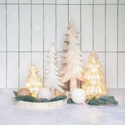 Groene Smalle Dennentakjes Met Frost Look