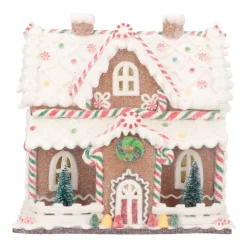 Groot Koekhuisje Van Klei | Led | Handgemaakt | 21cm