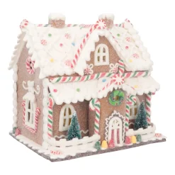 Groot Koekhuisje Van Klei | Led | Handgemaakt | 21cm