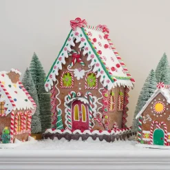 Groot Koekhuisje Van Klei | Led | Handgemaakt | 34cm