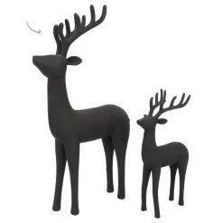 Groot Sierlijk Zwart Rendierbeeld