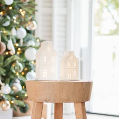 Groot Wit Grachtenpandje Voor Kerst