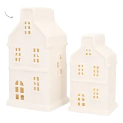 Groot Wit Grachtenpandje Voor Kerst