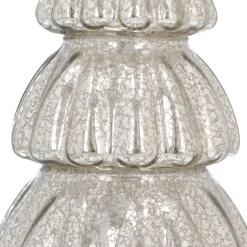 Grote Ronde Zilveren Led-kerstboom Met Reliëf