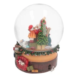 Grote Sneeuwbol Met Kerstman | Muziek | ⌀14,5cm | 20,5cm Hoog