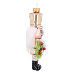 Handgemaakte Glazen Notenkraker Kersthanger Voor Een Klassieke Kerst