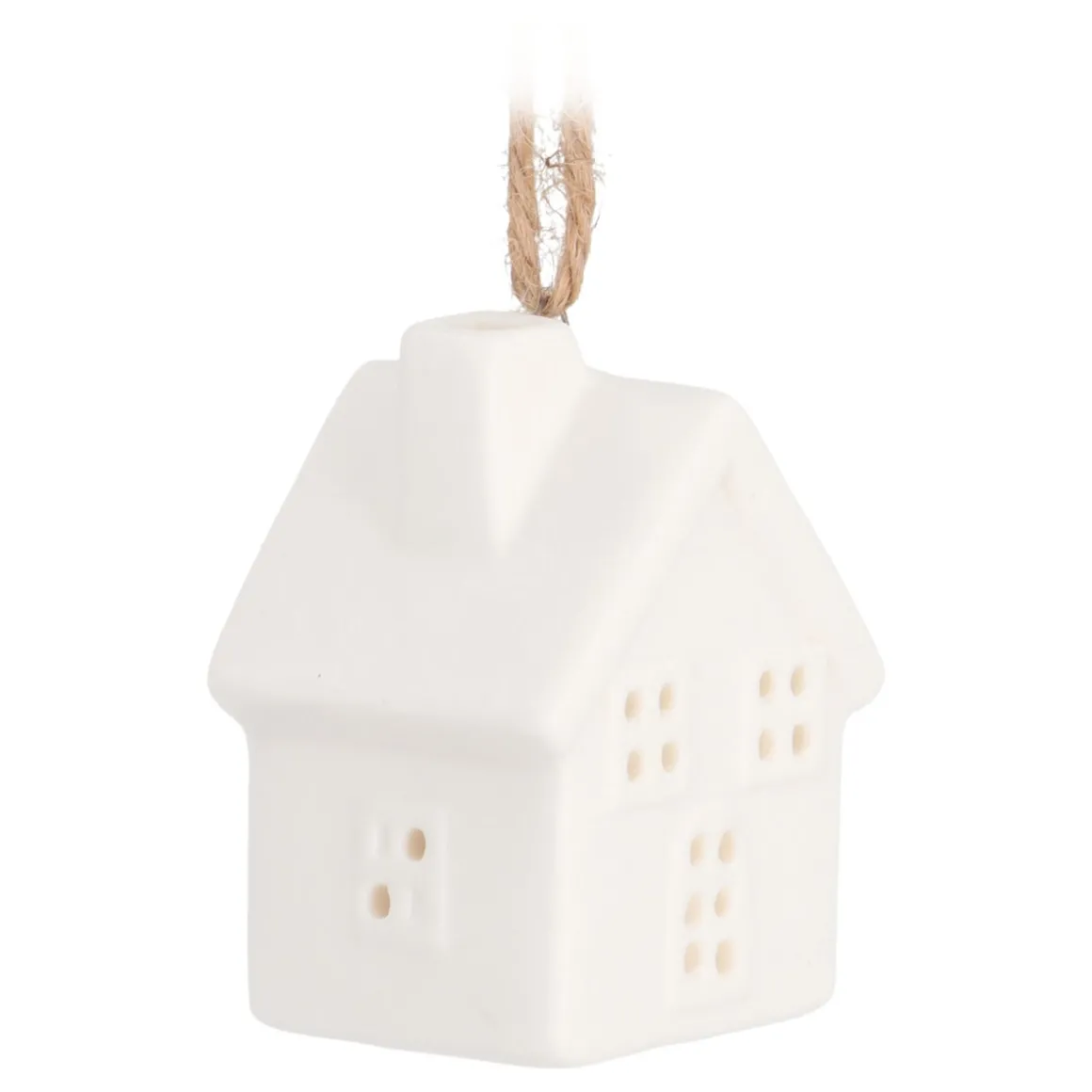 Hangend Porceleinen Huisje 6 Cm