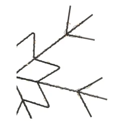 Hangende Metalen Sneeuwvlok | 40 Cm | Zwart