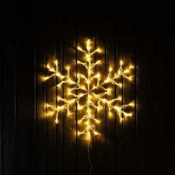 Hangende Sneeuwvlok Met LED | 60 Cm | Timer