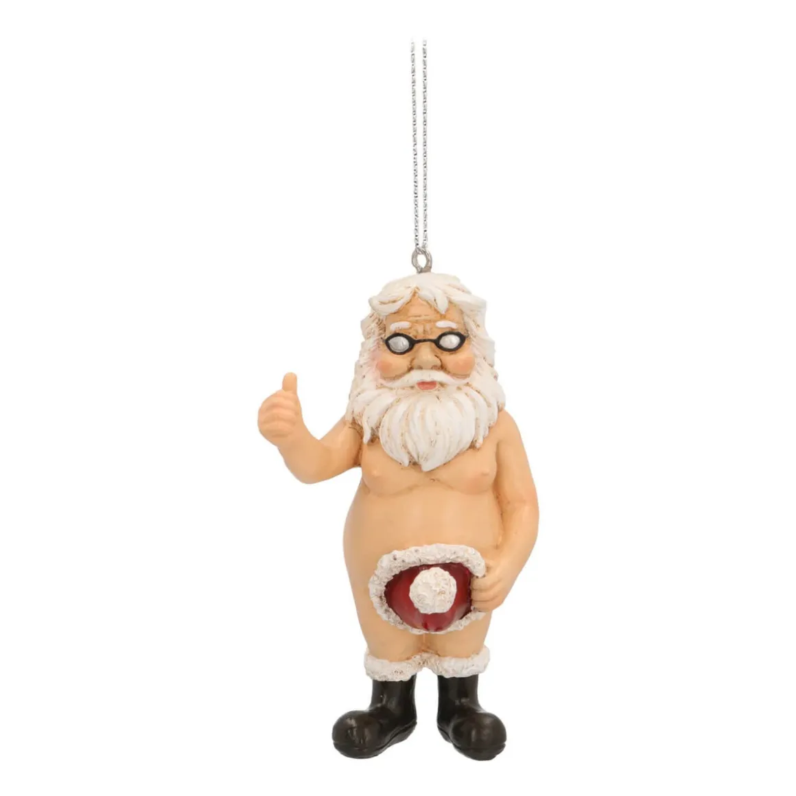 Hanger Naakte Kerstman | 9 Cm | Polyresin